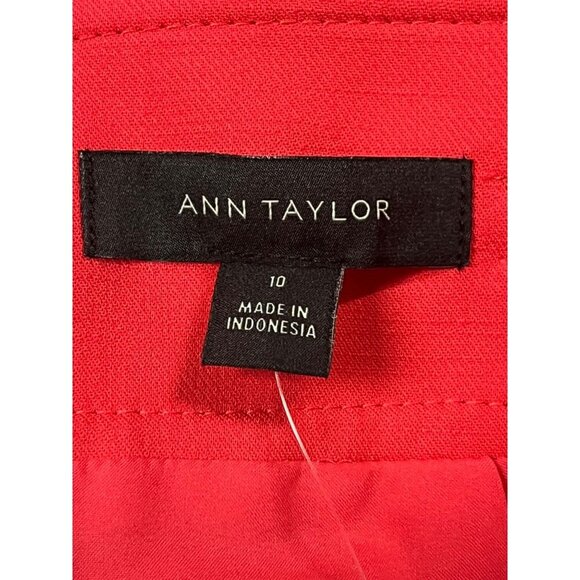 Ann Taylor Skirt Women Size 10 Midi Hot Pink Raon Stretch Tie Waist Casual New - Picture 7 of 9